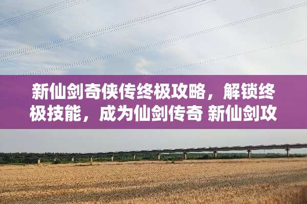 新仙剑奇侠传终极攻略，解锁终极技能，成为仙剑传奇 新仙剑攻略游戏