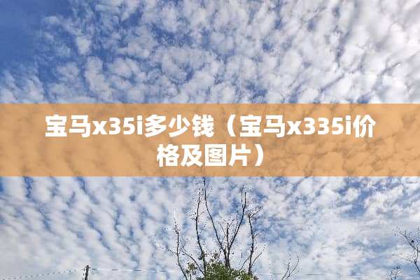 宝马x35i多少钱(宝马x335i价格及图片) 宝马x35i多少钱(宝马x335i价格及图片)