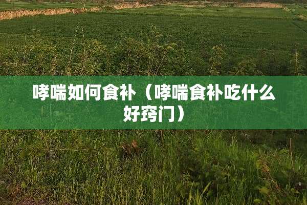 哮喘如何食补(哮喘食补吃什么好窍门) 哮喘如何食补(哮喘食补吃什么好窍门)