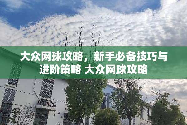 大众网球攻略,新手必备技巧与进阶策略 大众网球攻略 大众网球攻略,新手必备技巧与进阶策略 大众网球攻略