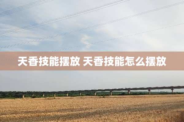 天香技能摆放 天香技能怎么摆放