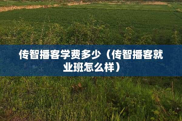 传智播客学费多少(传智播客就业班怎么样) 传智播客学费多少(传智播客就业班怎么样)
