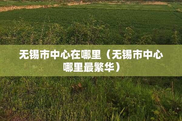 无锡市中心在哪里(无锡市中心哪里最繁华) 无锡市中心在哪里(无锡市中心哪里最繁华)