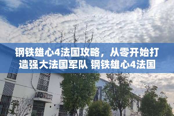 钢铁雄心4法国攻略，从零开始打造强****队 钢铁雄心4法国攻略