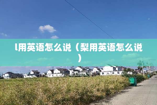 l用英语怎么说（梨用英语怎么说）
