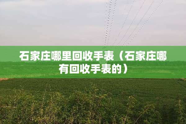 石家庄哪里回收手表（石家庄哪有回收手表的）