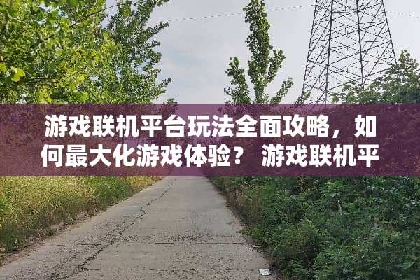 游戏联机平台玩法全面攻略，如何最大化游戏体验？ 游戏联机平台玩法攻略