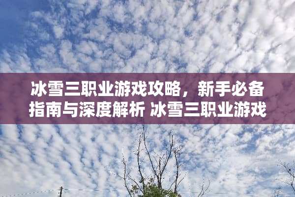 冰雪三职业游戏攻略,新手必备指南与深度解析 冰雪三职业游戏攻略网站 冰雪三职业游戏攻略,新手必备指南与深度解析 冰雪三职业游戏攻略网站