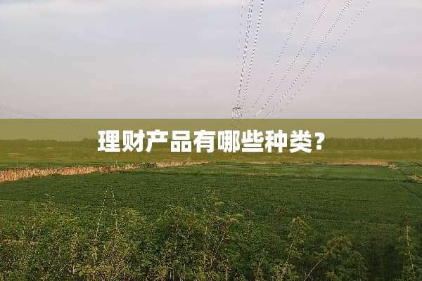 理财产品有哪些种类？
