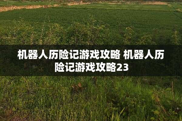 机器人历险记游戏攻略 机器人历险记游戏攻略23
