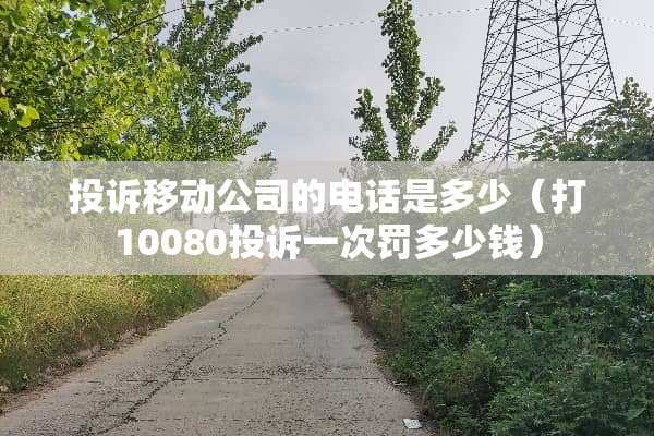 投诉移动公司的电话是多少（打10080投诉一次罚多少钱）