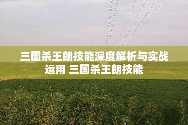 三国杀王朗技能深度解析与实战运用 三国杀王朗技能 三国杀王朗技能深度解析与实战运用 三国杀王朗技能