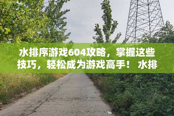 水排序游戏604攻略,掌握这些技巧,轻松成为游戏高手! 水排序游戏604攻略 水排序游戏604攻略,掌握这些技巧,轻松成为游戏高手! 水排序游戏604攻略