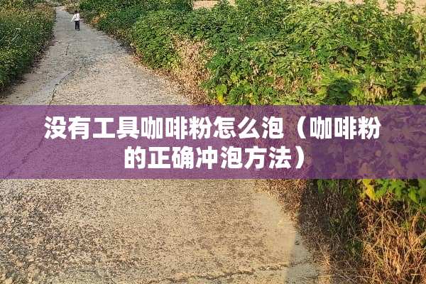 没有工具咖啡粉怎么泡(咖啡粉的正确冲泡方法) 没有工具咖啡粉怎么泡(咖啡粉的正确冲泡方法)