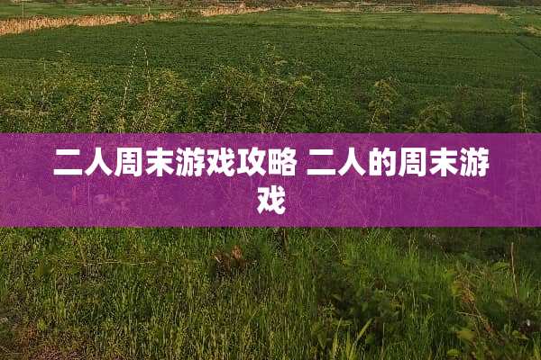 二人周末游戏攻略 二人的周末游戏 二人周末游戏攻略 二人的周末游戏