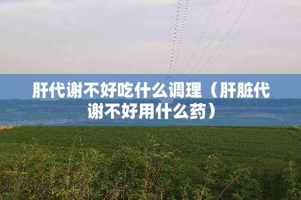 肝代谢不好吃什么调理(肝脏代谢不好用什么药) 肝代谢不好吃什么调理(肝脏代谢不好用什么药)