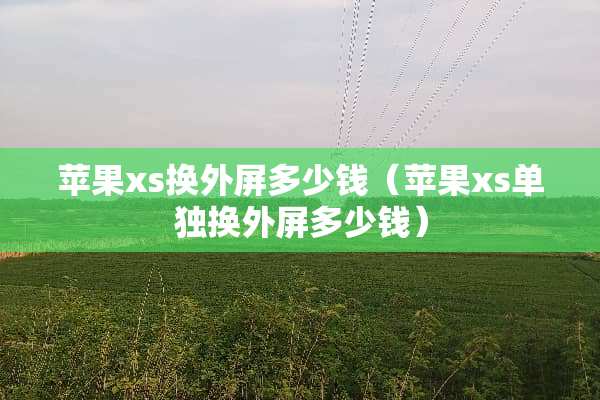 苹果xs换外屏多少钱(苹果xs单独换外屏多少钱) 苹果xs换外屏多少钱(苹果xs单独换外屏多少钱)