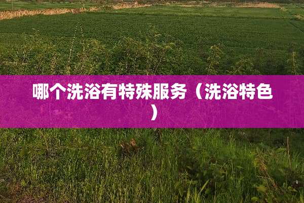 哪个洗浴有特殊服务（洗浴特色）