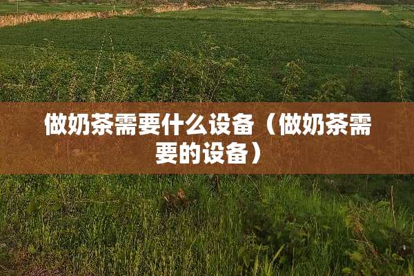 做奶茶需要什么设备(做奶茶需要的设备) 做奶茶需要什么设备(做奶茶需要的设备)