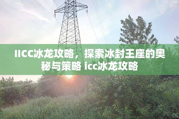 IICC冰龙攻略，探索冰封王座的奥秘与策略 icc冰龙攻略