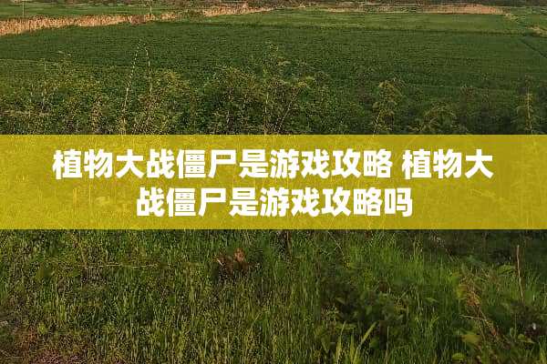 植物大战僵尸是游戏攻略 植物大战僵尸是游戏攻略吗