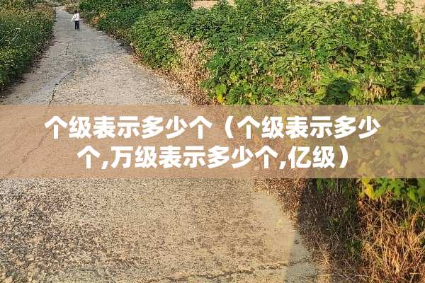 个级表示多少个（个级表示多少个,万级表示多少个,亿级）