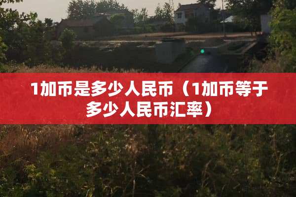 1加币是多少人民币（1加币等于多少人民币汇率）