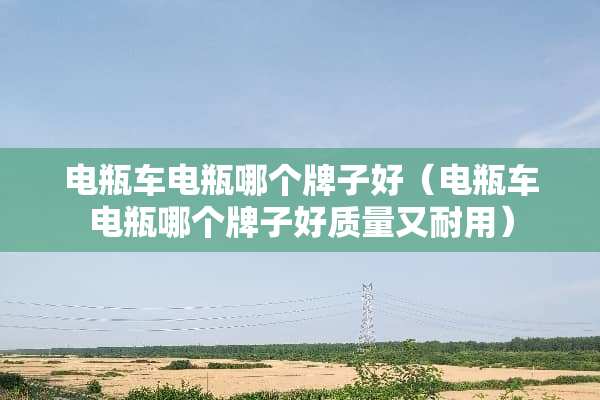 电瓶车电瓶哪个牌子好（电瓶车电瓶哪个牌子好质量又耐用）