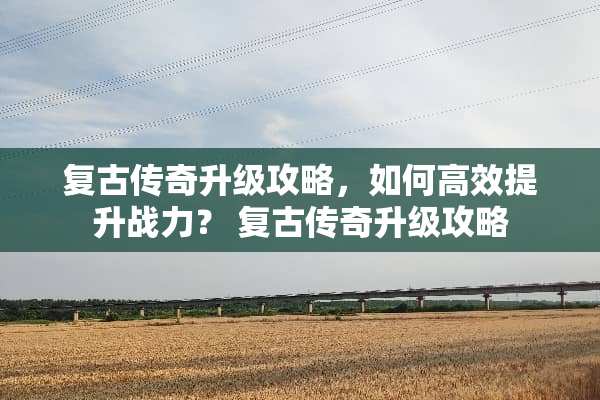 复古传奇升级攻略，如何高效提升战力？ 复古传奇升级攻略