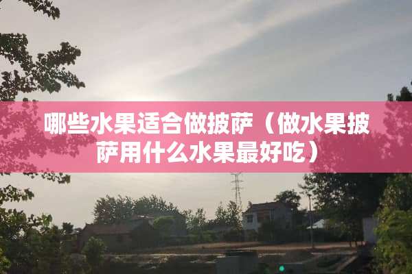 哪些水果适合做披萨（做水果披萨用什么水果最好吃）