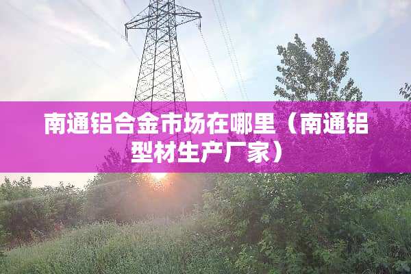 南通铝合金市场在哪里（南通铝型材生产厂家）