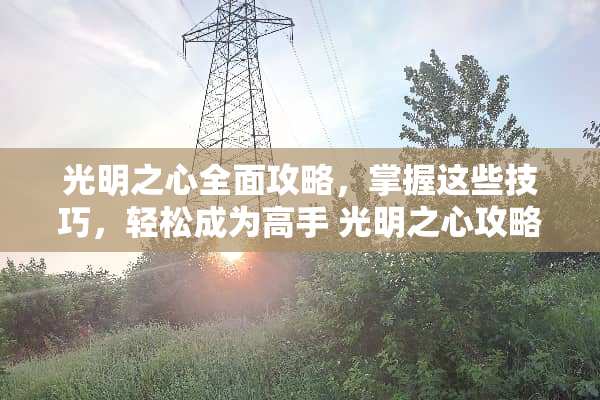 光明之心全面攻略，掌握这些技巧，轻松成为高手 光明之心攻略