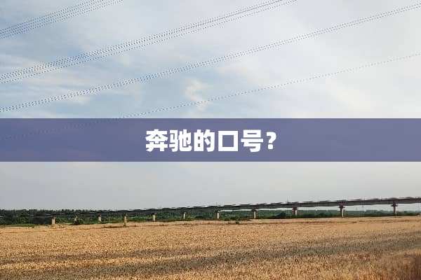 奔驰的口号？