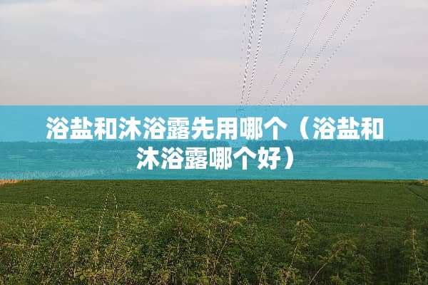 浴盐和沐浴露先用哪个（浴盐和沐浴露哪个好）