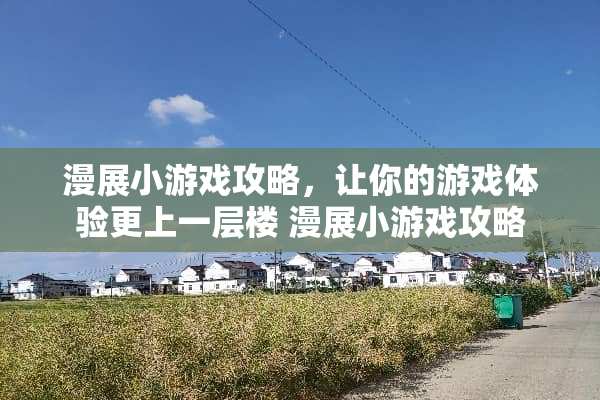 漫展小游戏攻略，让你的游戏体验更上一层楼 漫展小游戏攻略