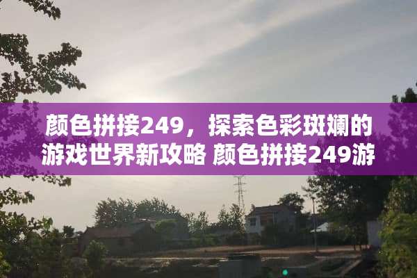 颜色拼接249，探索色彩斑斓的游戏世界新攻略 颜色拼接249游戏攻略
