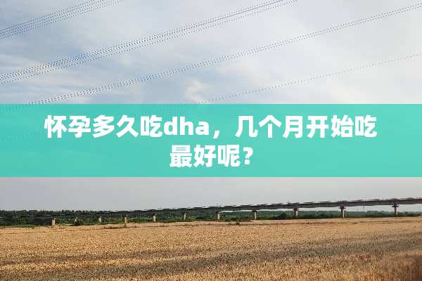 怀孕多久吃dha，几个月开始吃最好呢？