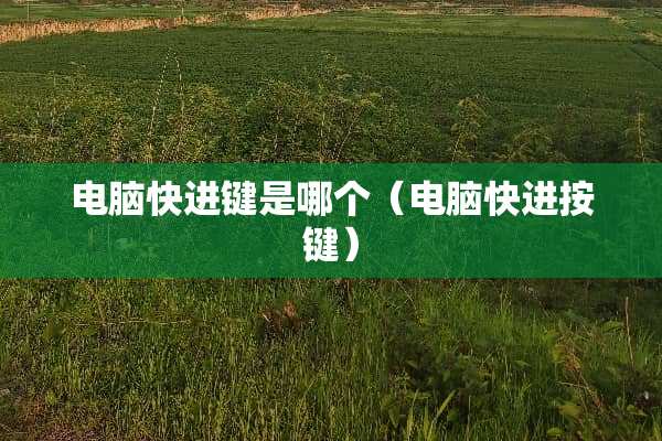 电脑快进键是哪个（电脑快进按键）