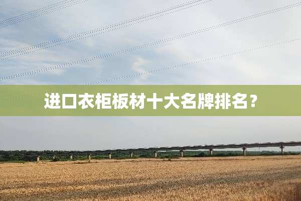进口衣柜板材十大名牌排名？