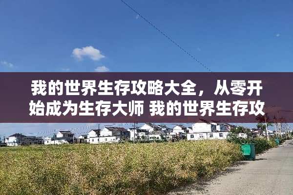 我的世界生存攻略大全,从零开始成为生存大师 我的世界生存攻略大全 我的世界生存攻略大全,从零开始成为生存大师 我的世界生存攻略大全