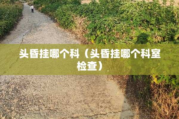 头昏挂哪个科（头昏挂哪个科室检查）