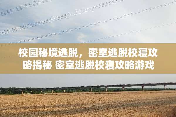 校园秘境逃脱，密室逃脱校寝攻略揭秘 密室逃脱校寝攻略游戏