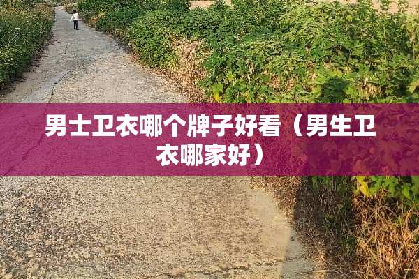 男士卫衣哪个牌子好看（男生卫衣哪家好）