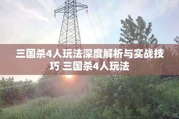 三国杀4人玩法深度解析与实战技巧 三国杀4人玩法