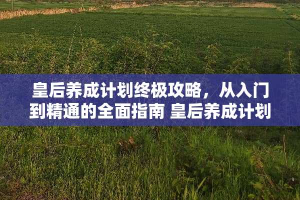 皇后养成计划终极攻略，从入门到精通的全面指南 皇后养成计划攻略