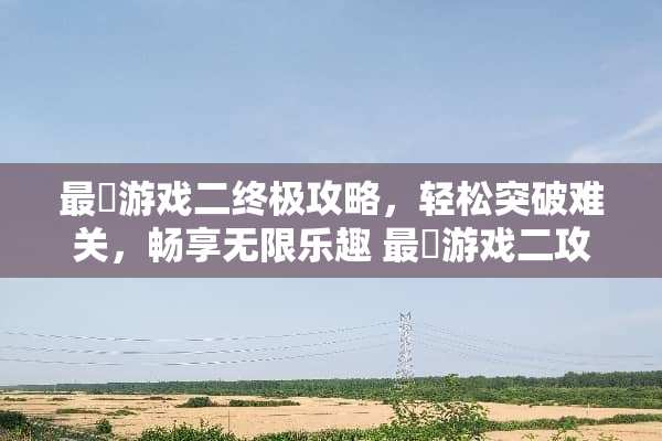 最囧游戏二终极攻略，轻松突破难关，畅享无限乐趣 最囧游戏二攻略.