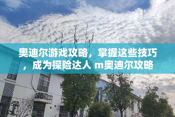 奥迪尔游戏攻略，掌握这些技巧，成为探险达人 m奥迪尔攻略