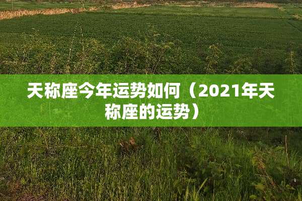 天称座今年运势如何（2021年天称座的运势）