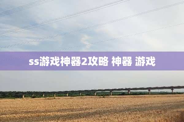 ss游戏神器2攻略 神器 游戏