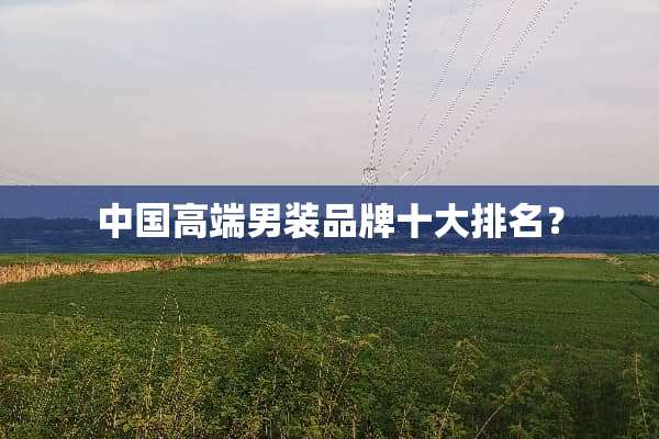 中国高端男装品牌十大排名？